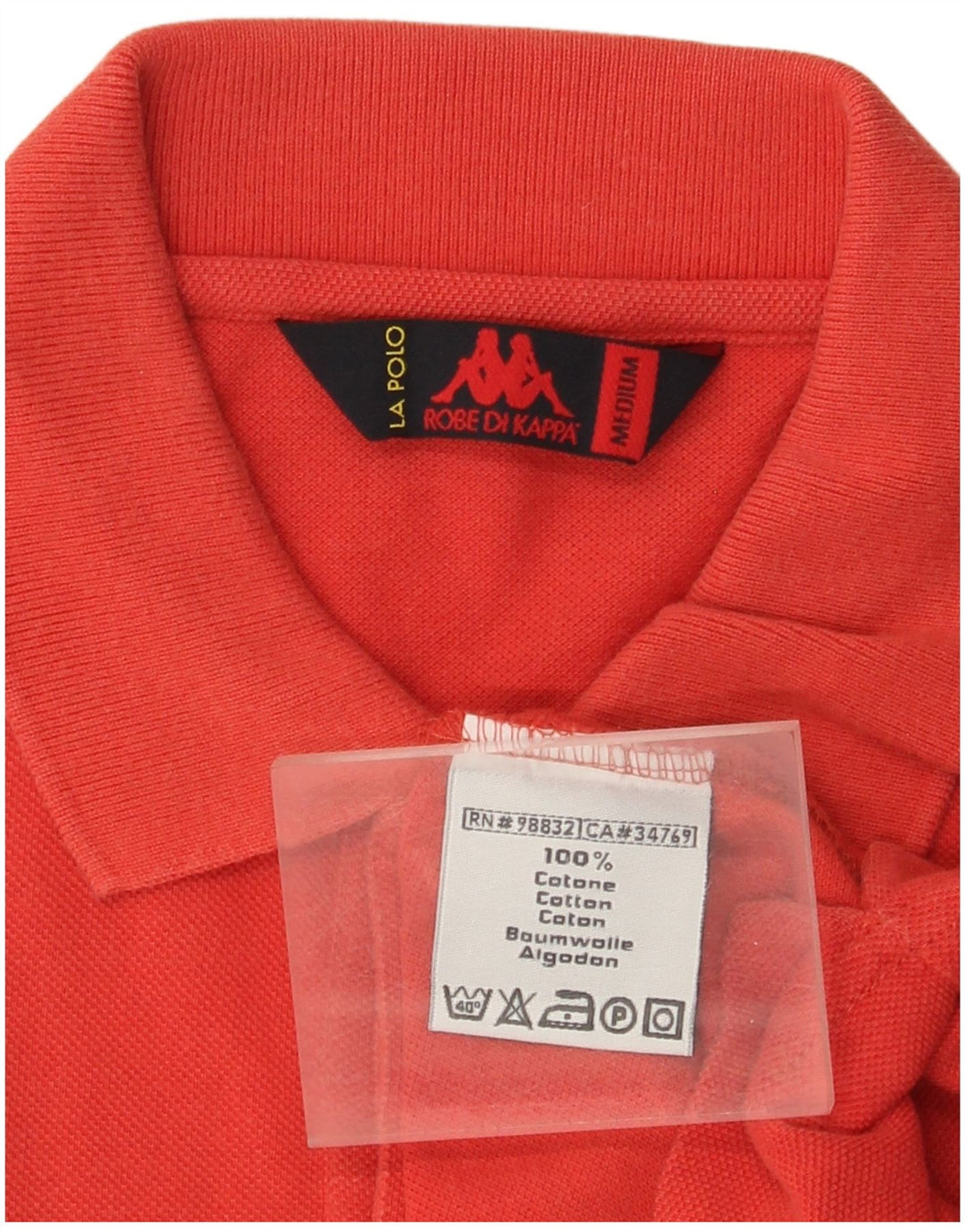 Polo Kappa Uomo Cotone Arancione Medio