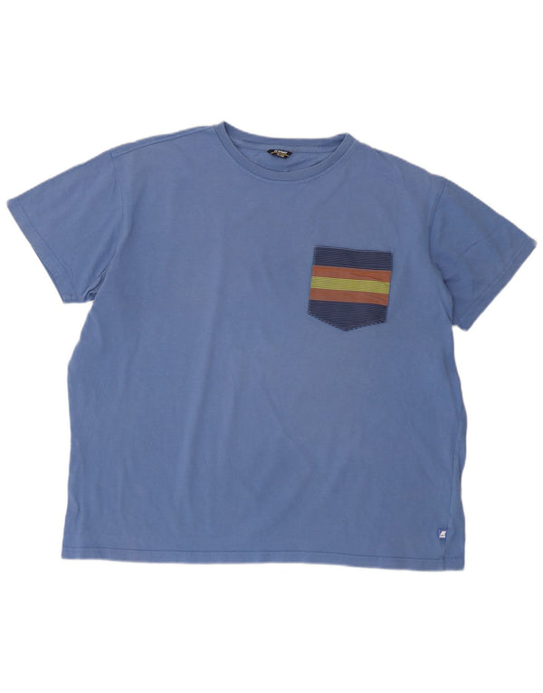 T-shirt da uomo K-WAY Top 2XL in cotone blu