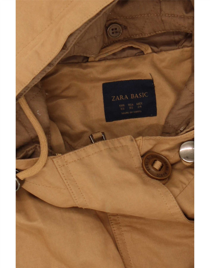 Giacca Parka con cappuccio da donna Zara UK 6 XS Poliestere beige