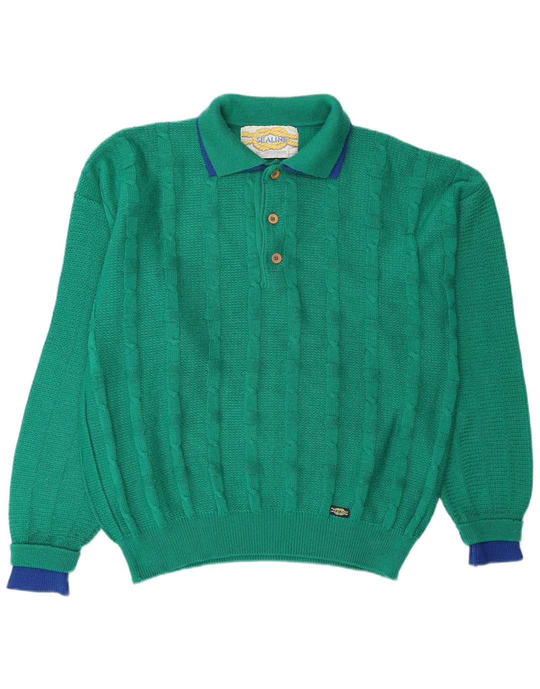 SETTEBELLO Maglione da uomo con collo alto XL in lana verde