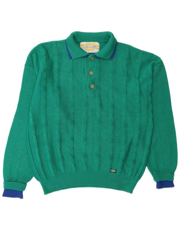 SETTEBELLO Maglione da uomo con collo alto XL in lana verde