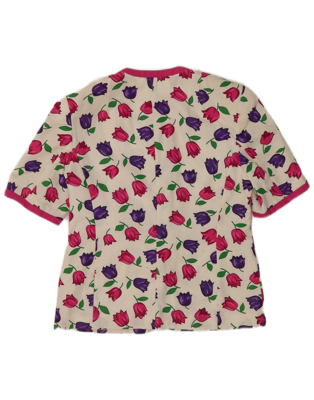 Camicetta a maniche corte da donna Alexander EU 38 cotone floreale bianco medio
