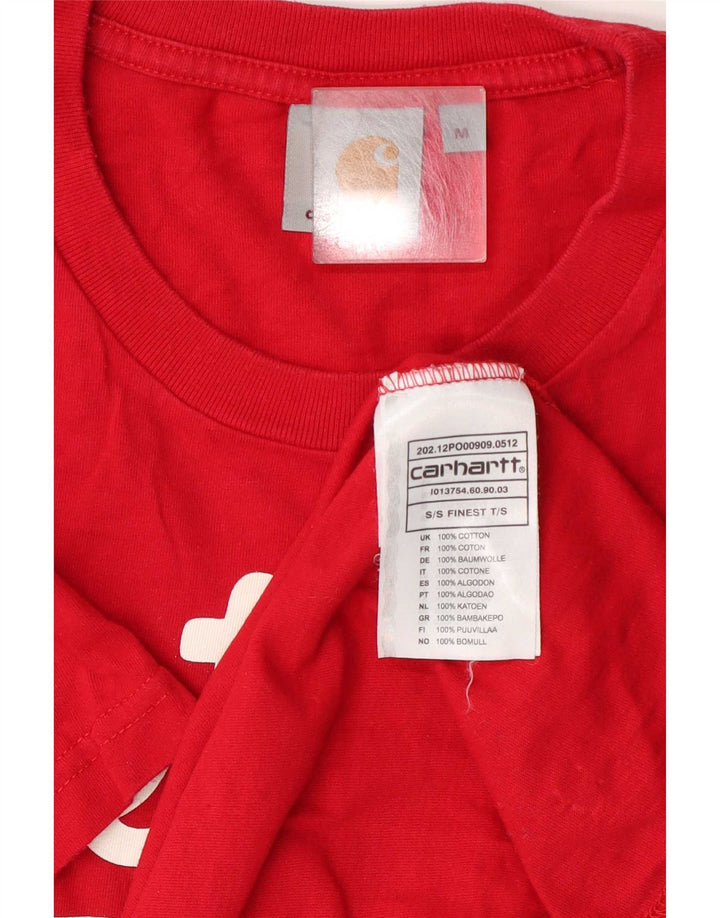 T-shirt grafica da uomo Carhartt Top in cotone rosso medio