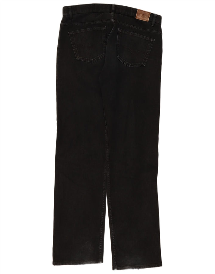 Jeans dritti da uomo Marks & Spencer blu Harbour W36 L33 cotone nero