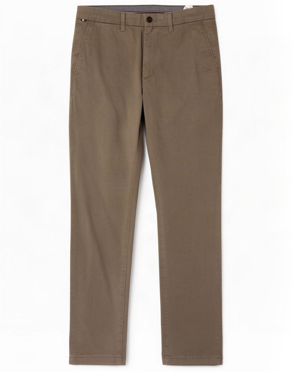 Pantaloni chino slim da uomo Tommy Hilfiger W30 L32 cotone kaki