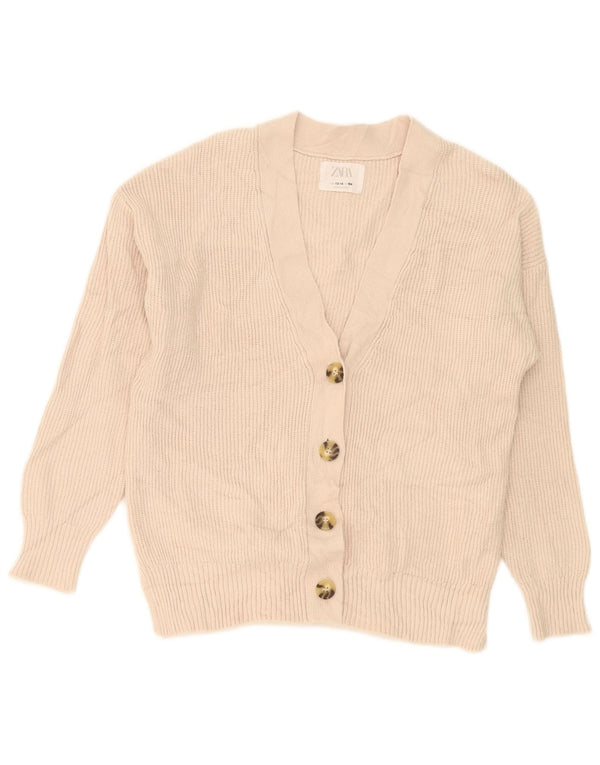 Maglia Cardigan Bambina Zara 13-14 Anni Beige Viscosa