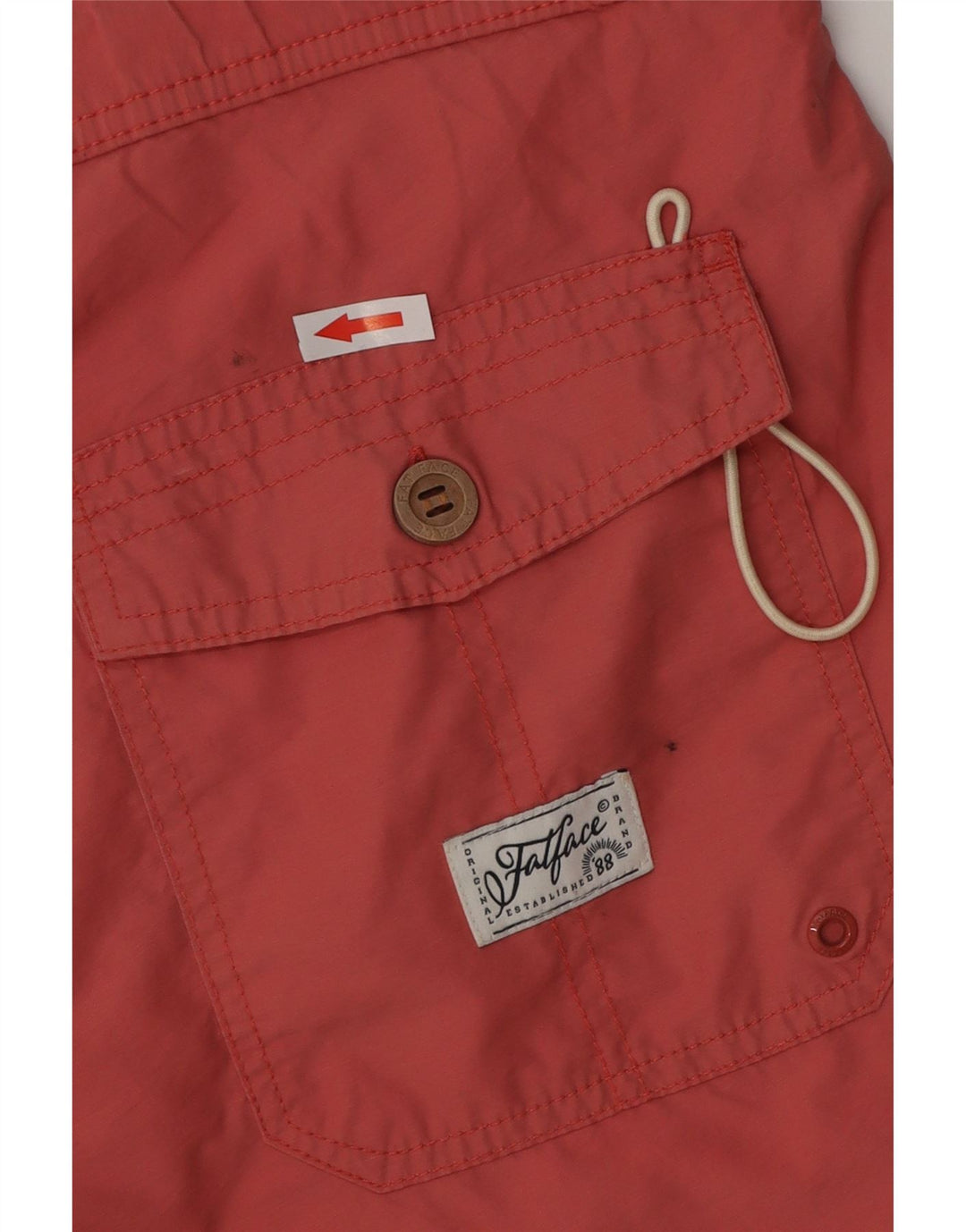Pantaloncini da bagno da uomo Fat Face piccoli in poliestere rosso