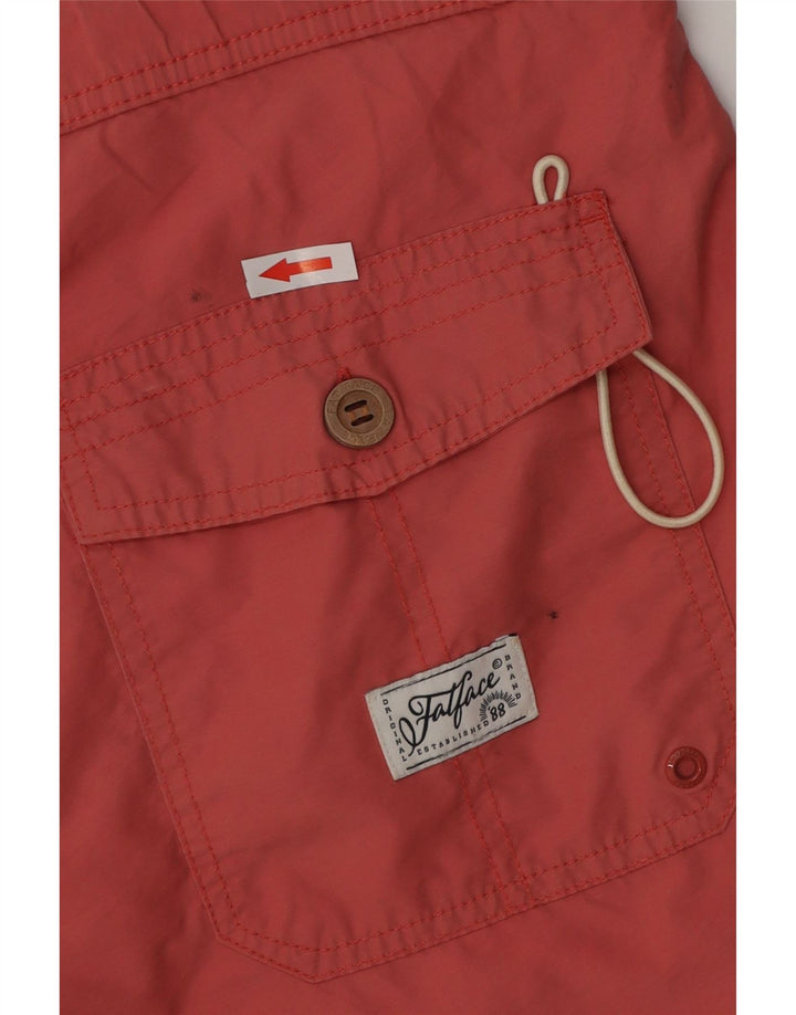 Pantaloncini da bagno da uomo Fat Face piccoli in poliestere rosso