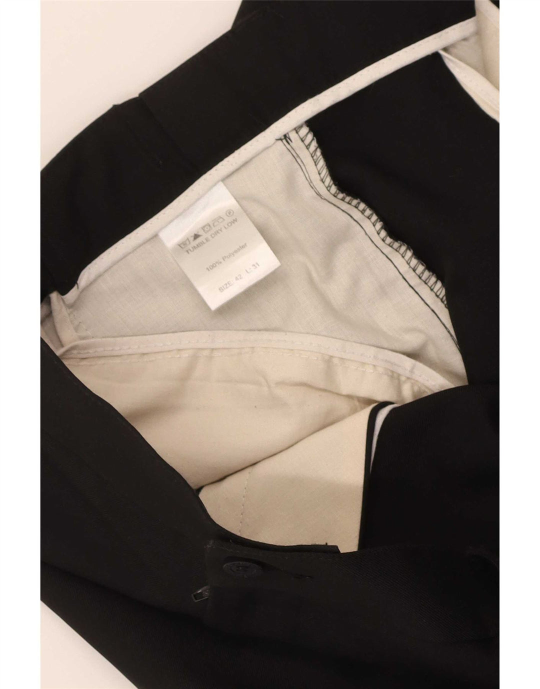 Pantaloni chino affusolati da uomo Farah W42 L31 poliestere nero