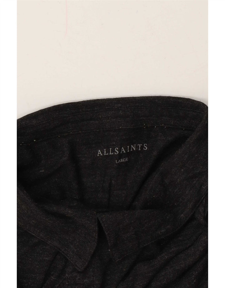 Polo da uomo All Saints grande grigia screziata