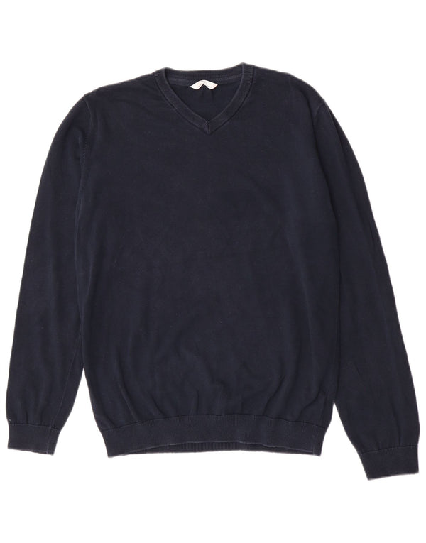 Maglione Marks & Spencer da bambino con scollo a V 15-16 anni in cotone blu navy