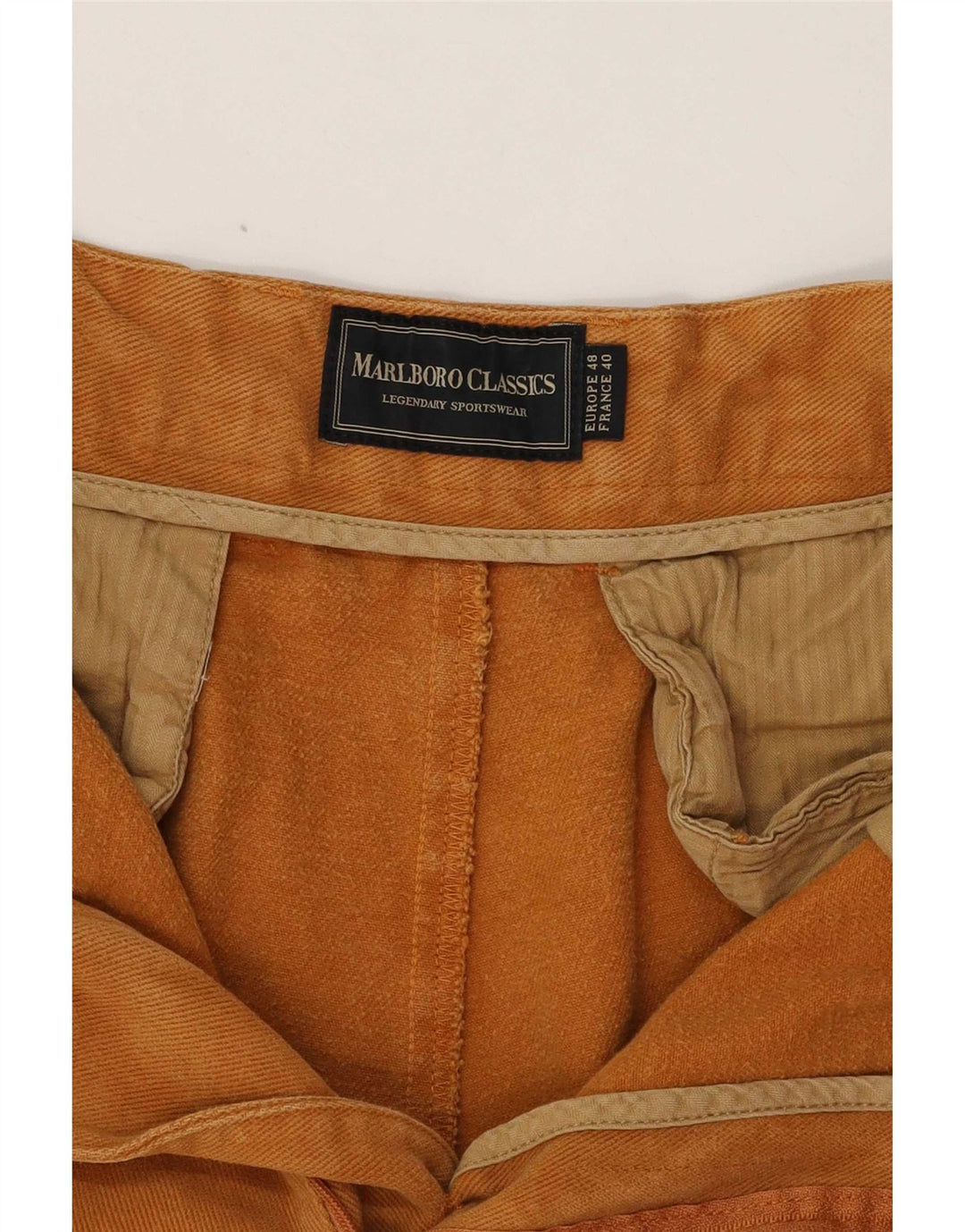 Pantaloni chino dritti da uomo Marlboro Classics EU 48 Medio W31 L34 Marrone