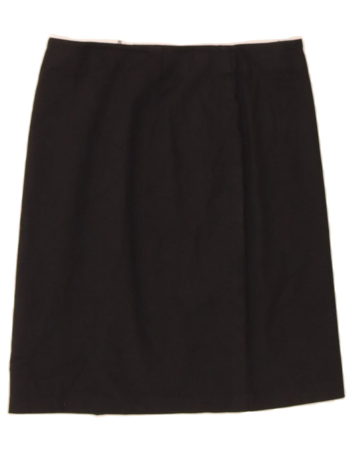 BENETTON Womens Straight Skirt IT 42 Medium W28 Black Cotton Vintage Benetton and Second-Hand Benetton from Messina Hembry 