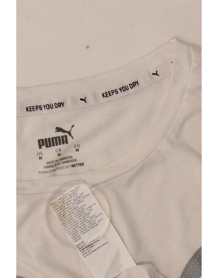 T-shirt grafica da donna PUMA Top UK 14 poliestere bianco medio