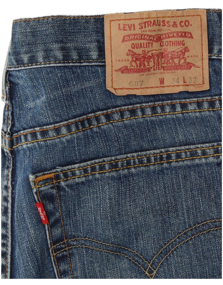 Pantaloncini di jeans regolari Levi's 607 da donna W34 grandi blu