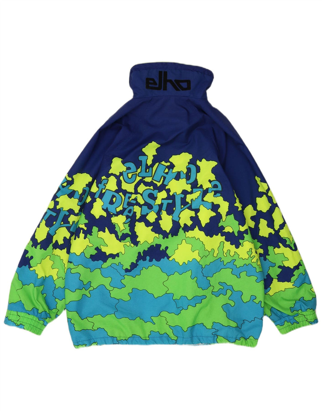 Elho Giacca antipioggia grafica da uomo anorak UK 40 Large Green Colourblock