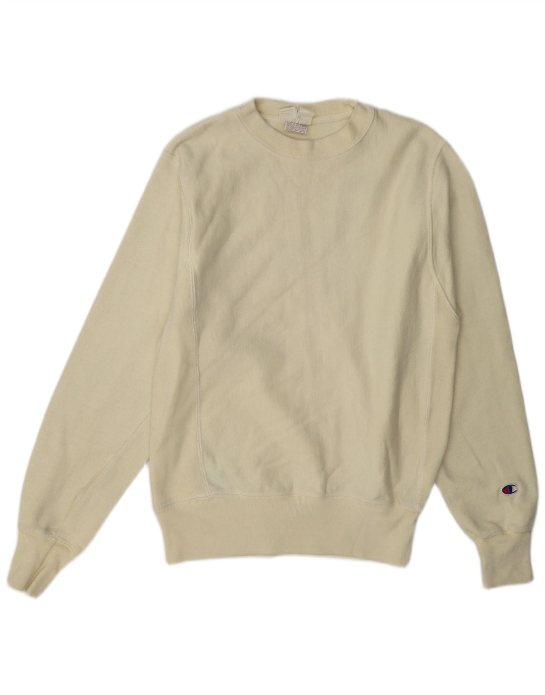 Felpa da uomo Champion XS in cotone bianco sporco