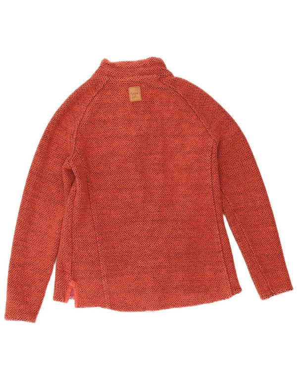 Maglione da donna oversize con zip e collo con zip Weird Fish UK 10 piccolo arancione
