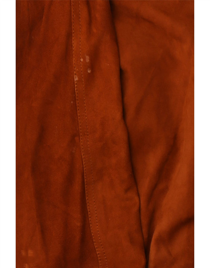 Giubbotto bomber da uomo in pelle scamosciata VINTAGE IT 52 XL in pelle marrone