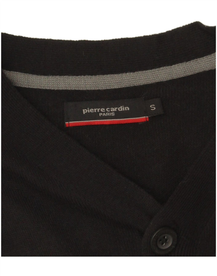 Maglione cardigan da uomo Pierre Cardin piccolo acrilico nero