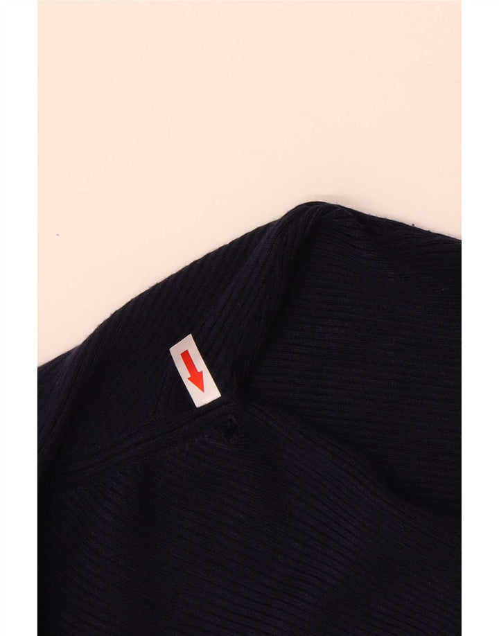 Maglione cardigan lungo da donna Marks & Spencer UK 14 medio blu navy