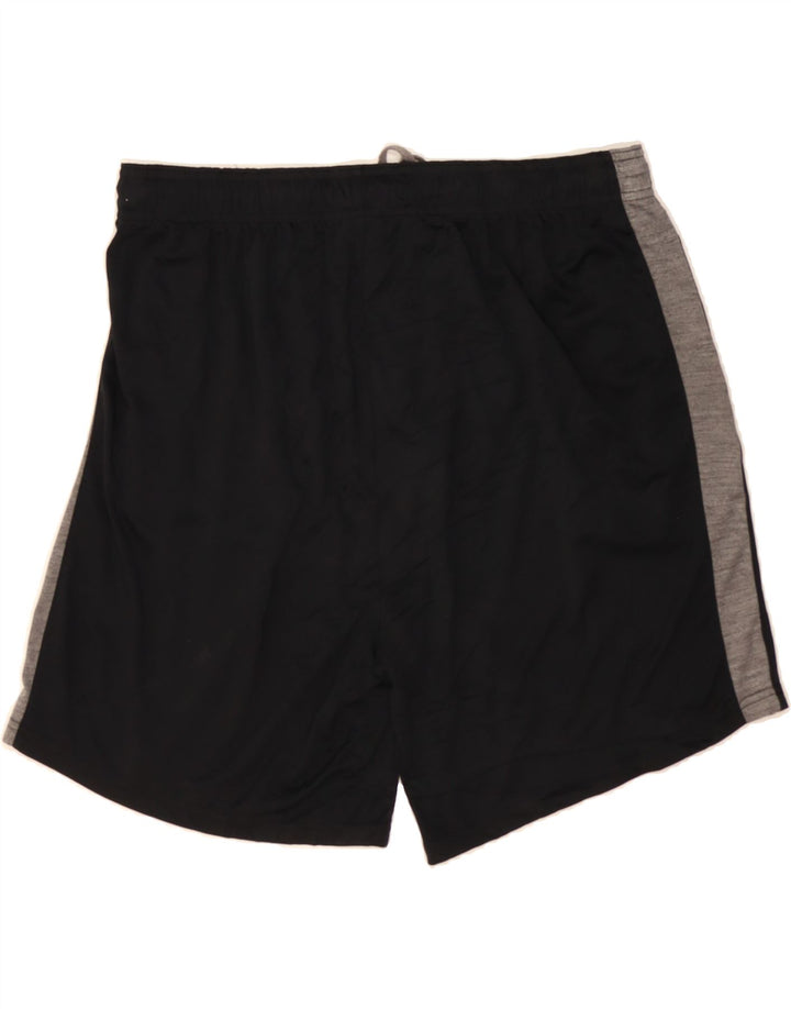REEBOK Mens Sport Shorts 2XL Black Colourblock Polyester Vintage Reebok and Second-Hand Reebok from Messina Hembry 