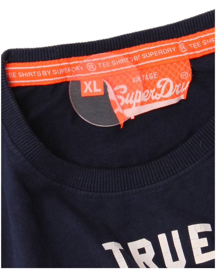 T-shirt grafica da uomo Superdry Top XL blu navy