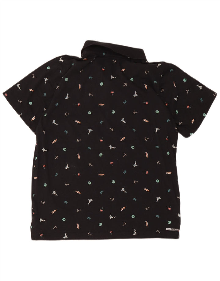 Polo Hurley da ragazzo Dri Fit con motivo astratto 13-14 anni XL Nera