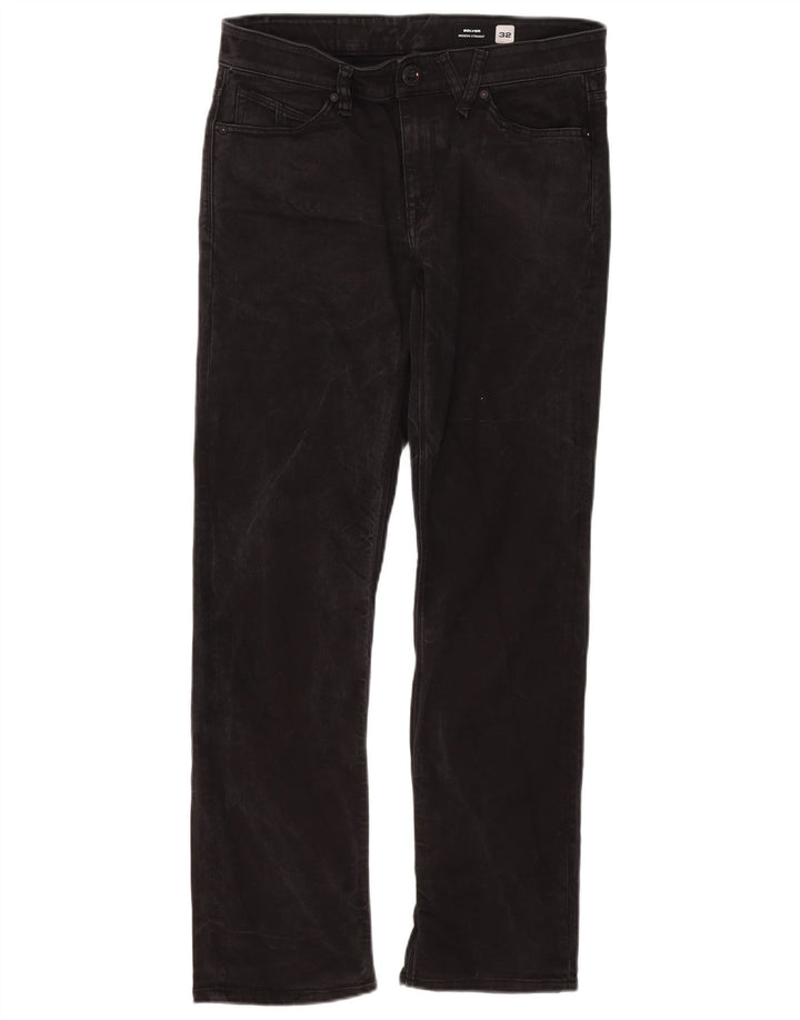 Jeans dritti Solver da uomo Volcom W32 L30 cotone nero