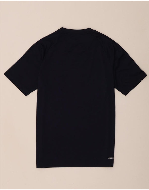 Maglietta Adidas Aeroready da uomo, piccola, in poliestere blu navy