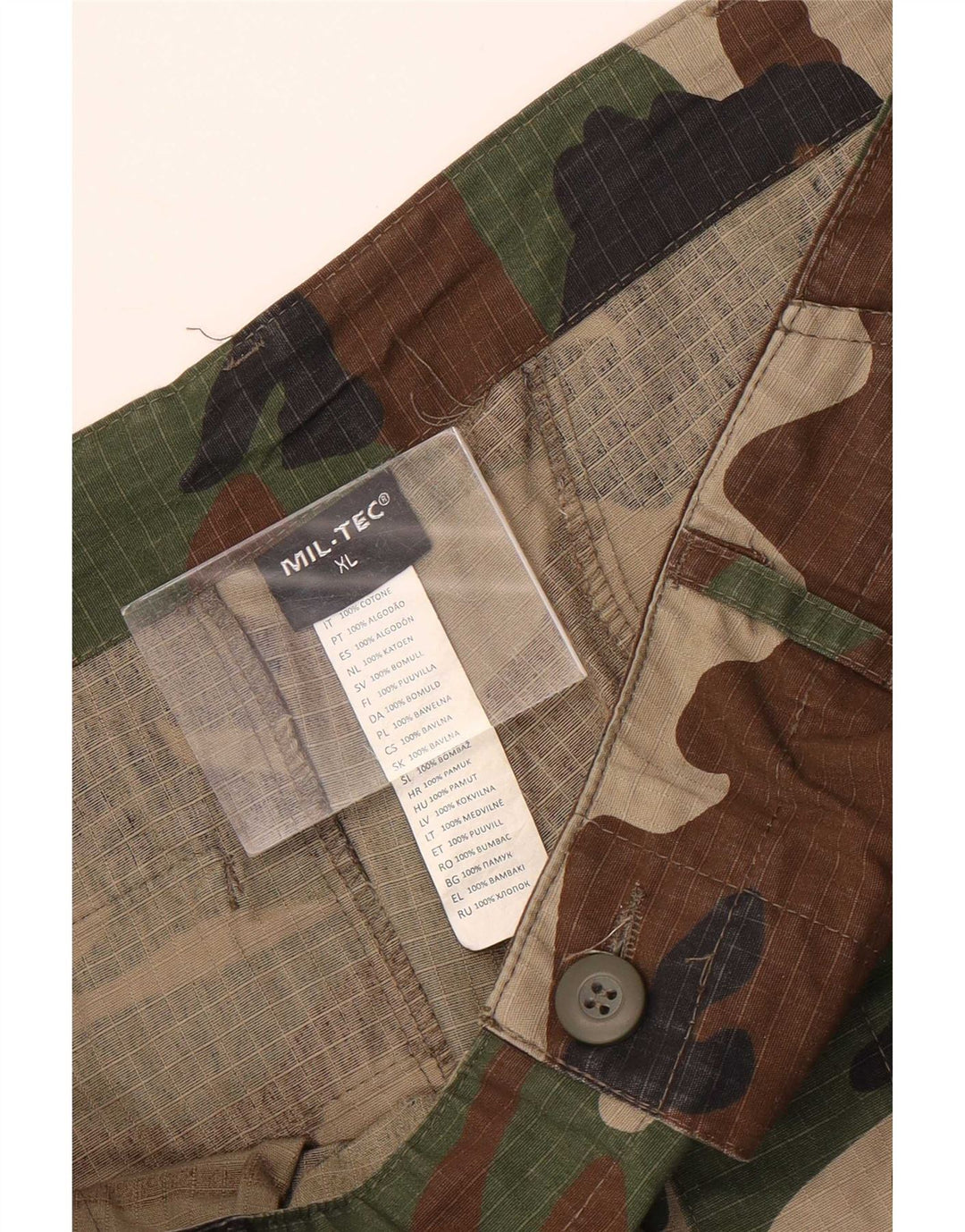 Pantaloncini cargo da uomo Mil-Tec XL W40 cotone mimetico kaki