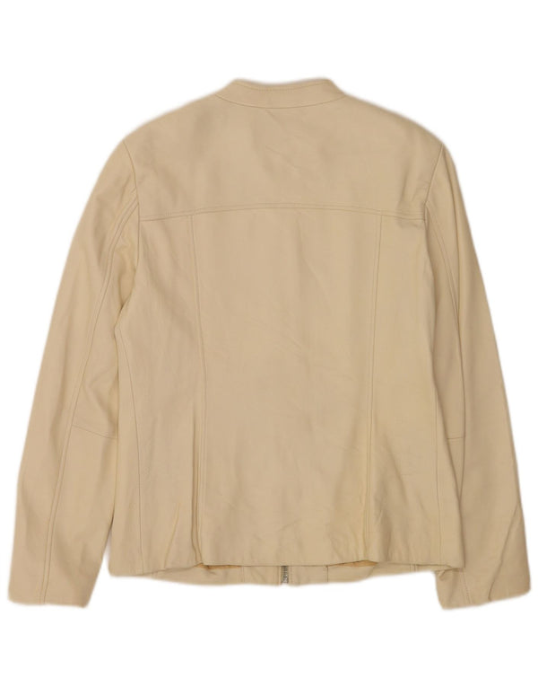 Giubbotto Bomber In Pelle Donna Conbipel IT 42 Beige Medio