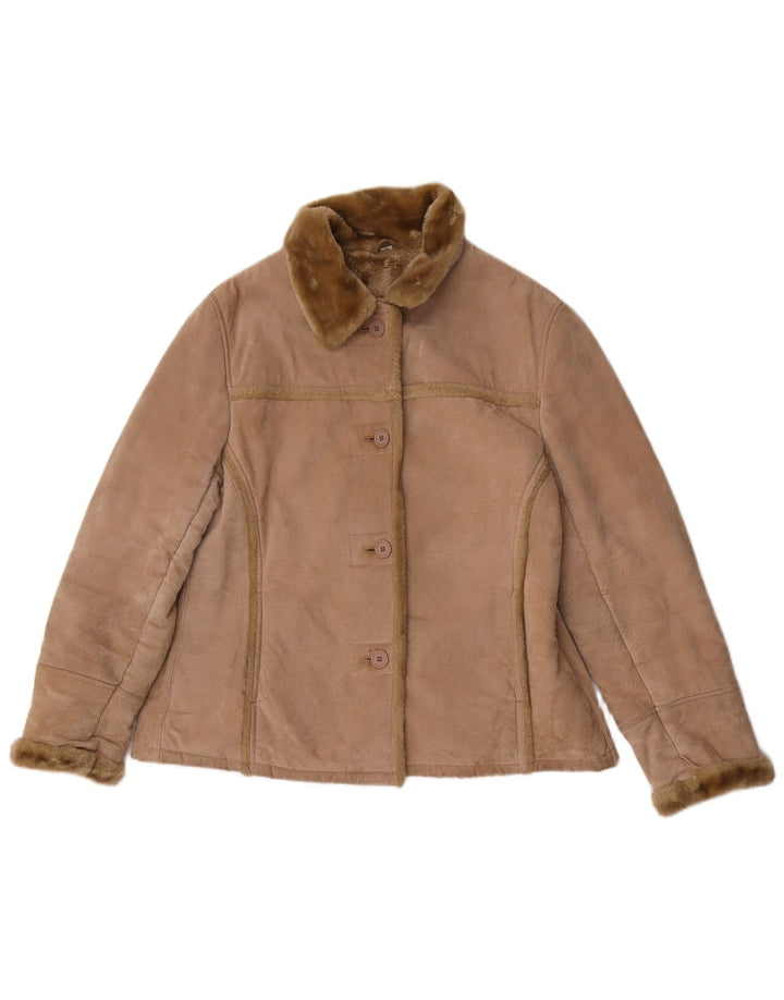 Giacca in shearling oversize da donna Avitano EU 42 Large Beige