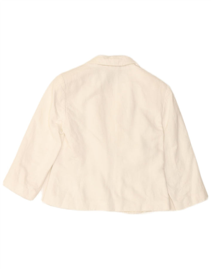 PHASE EIGHT Giacca bolero da donna con maniche a 3/4 e 1 bottone UK 10 piccola bianca
