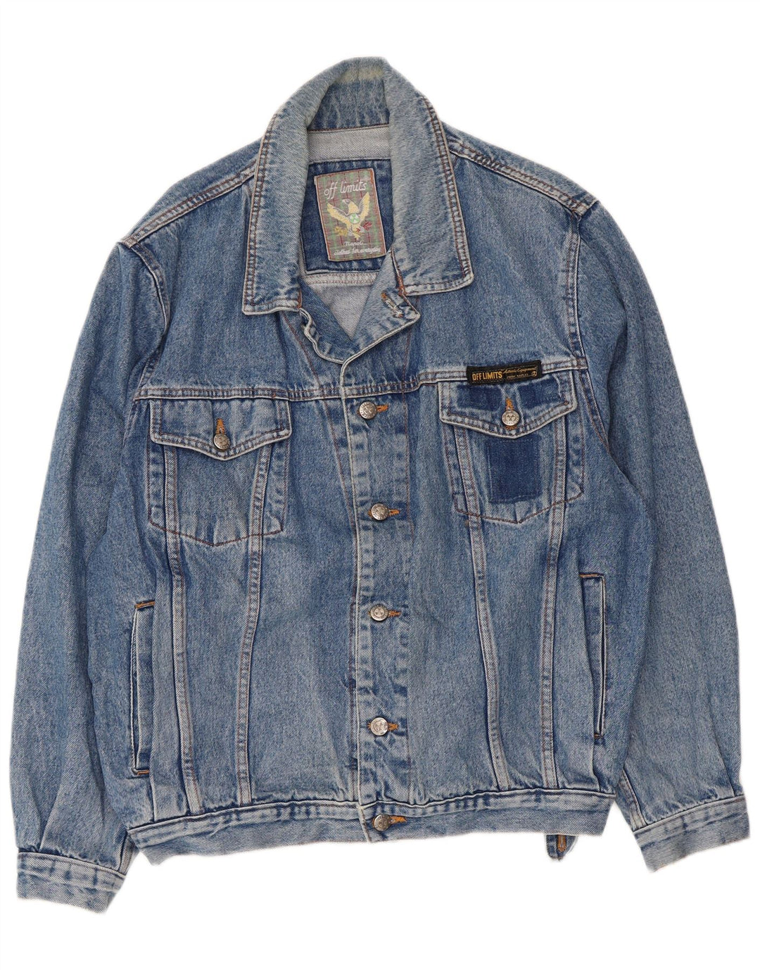Giacca di jeans da uomo Off Limits UK 40 grande cotone blu
