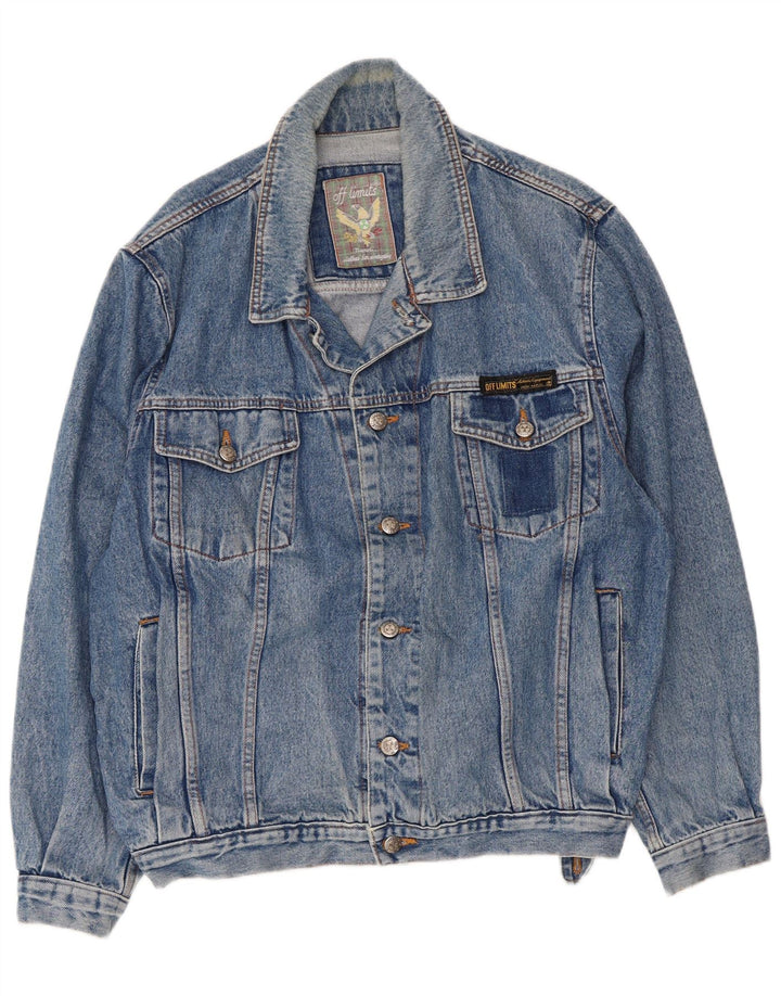 Giacca di jeans da uomo Off Limits UK 40 grande cotone blu