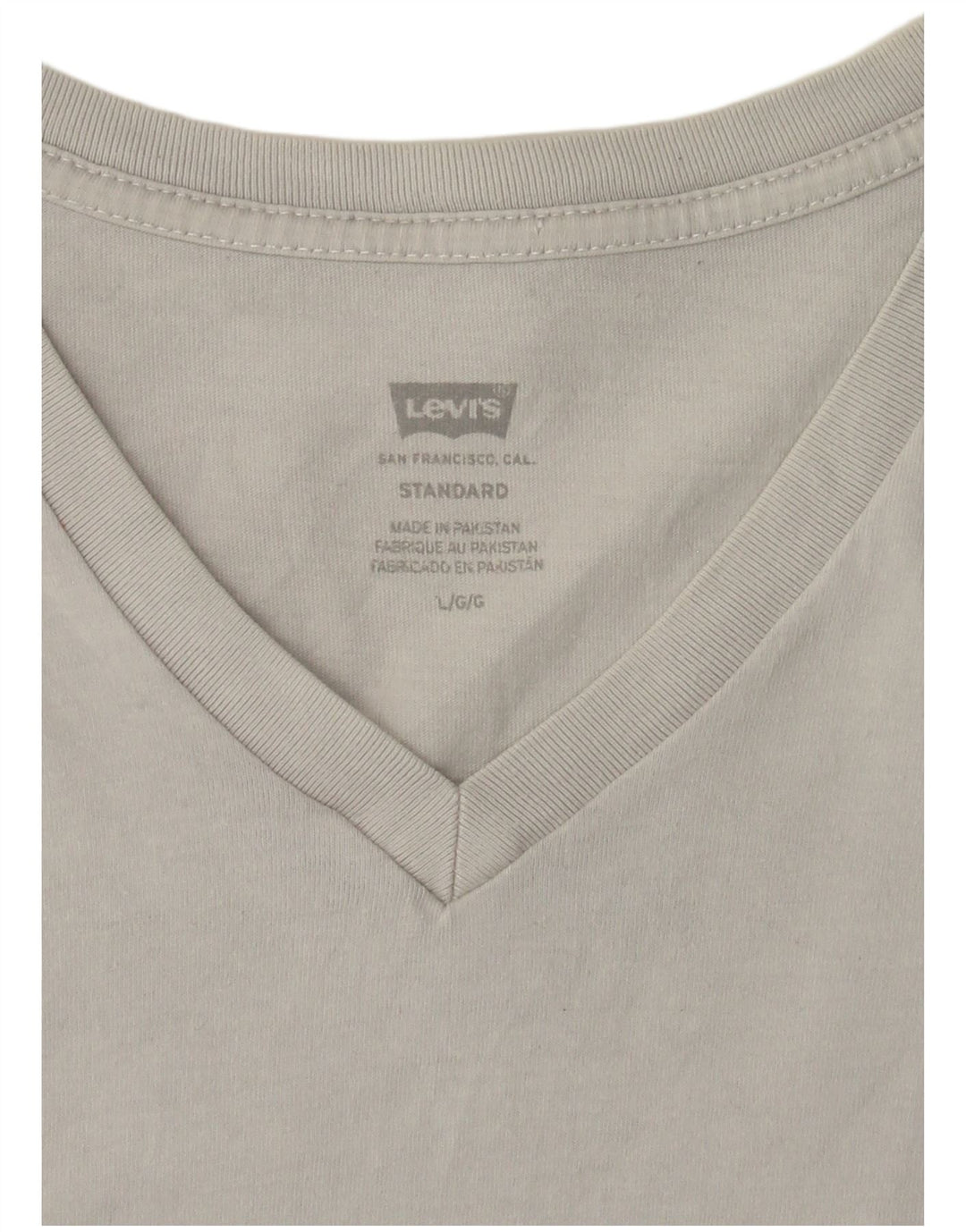 T-shirt da uomo con vestibilità standard LEVI'S, taglia grande, grigia