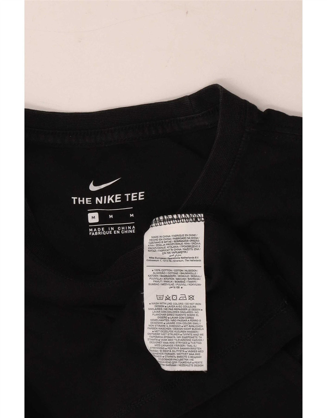 T-shirt da uomo Nike Top in cotone nero medio