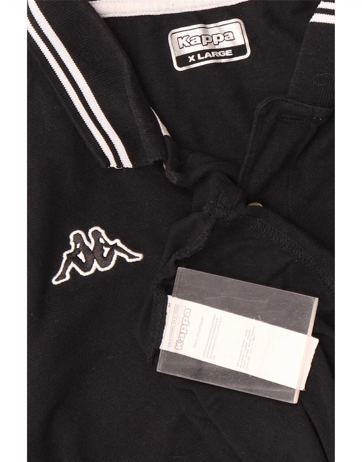 Polo Kappa Uomo XL Cotone Rigato Nero