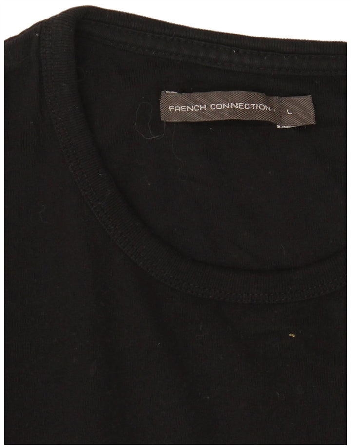 T-shirt da uomo French Connection Top grande nera