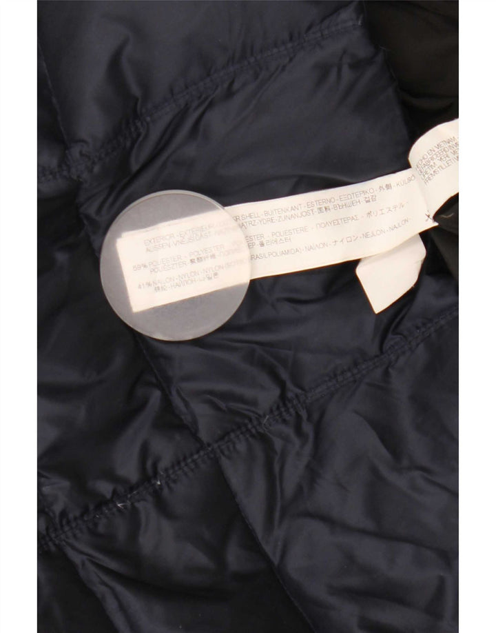 Cappotto imbottito con cappuccio da donna Zara UK 10 piccolo poliestere blu navy