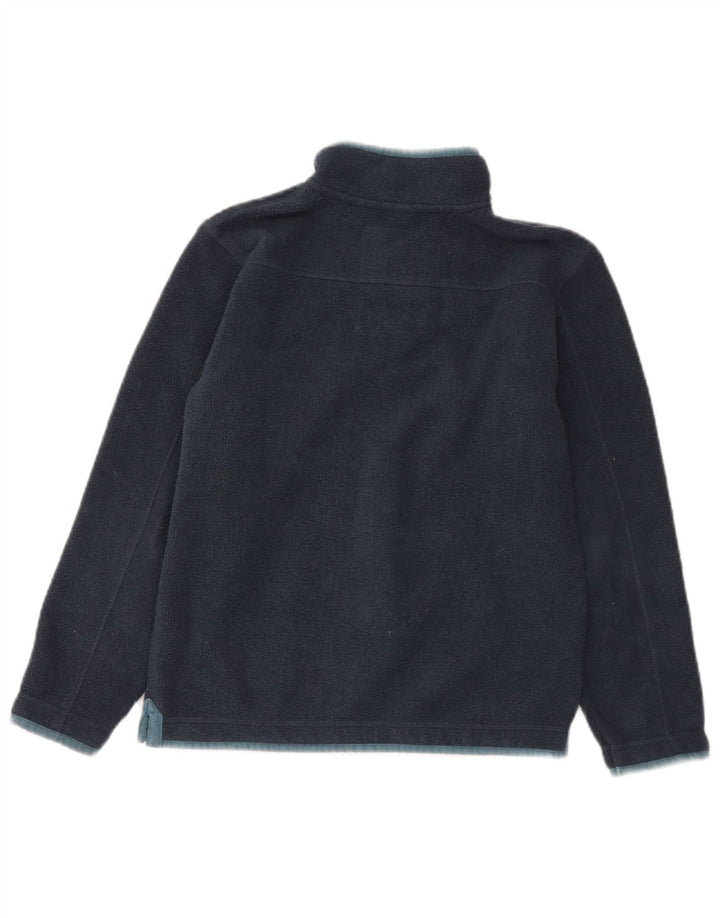 Maglione in pile da ragazzo con zip e collo Fat Face 10-11 anni in poliestere blu navy