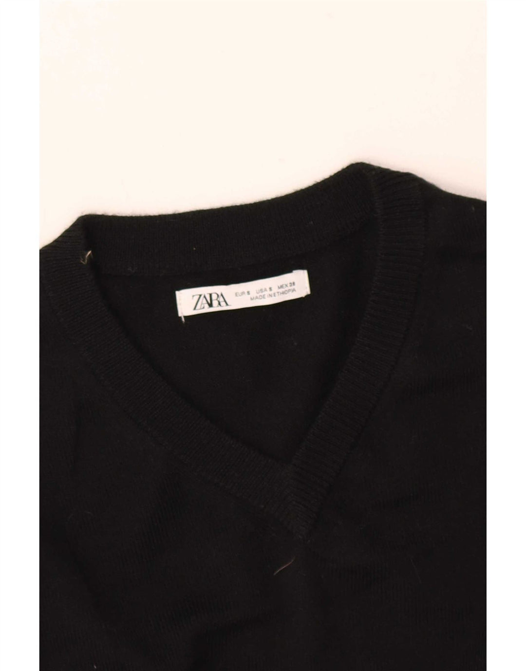 Maglione Zara da uomo con scollo a V piccolo nero