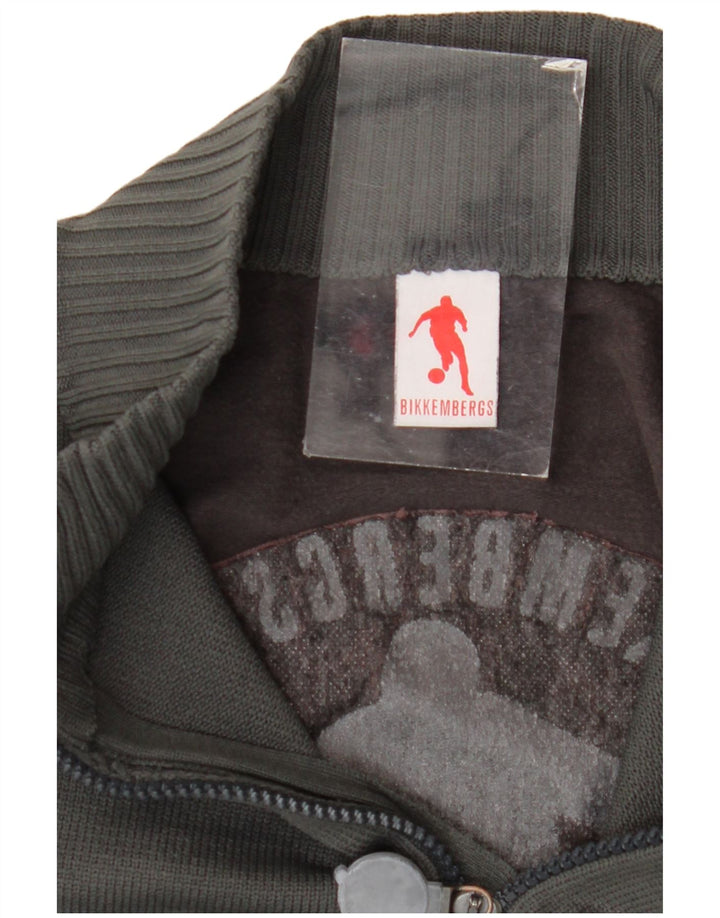 Maglione maglione con zip da uomo Bikkembergs XL grigio