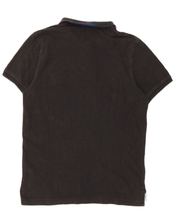 Polo slim fit da uomo Tommy Hilfiger XL in cotone nero