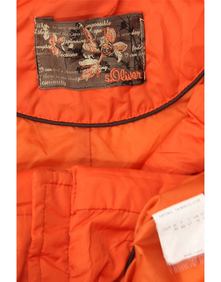 Gilet imbottito con cappuccio da donna S.OLIVER UK 14 Poliestere arancione medio