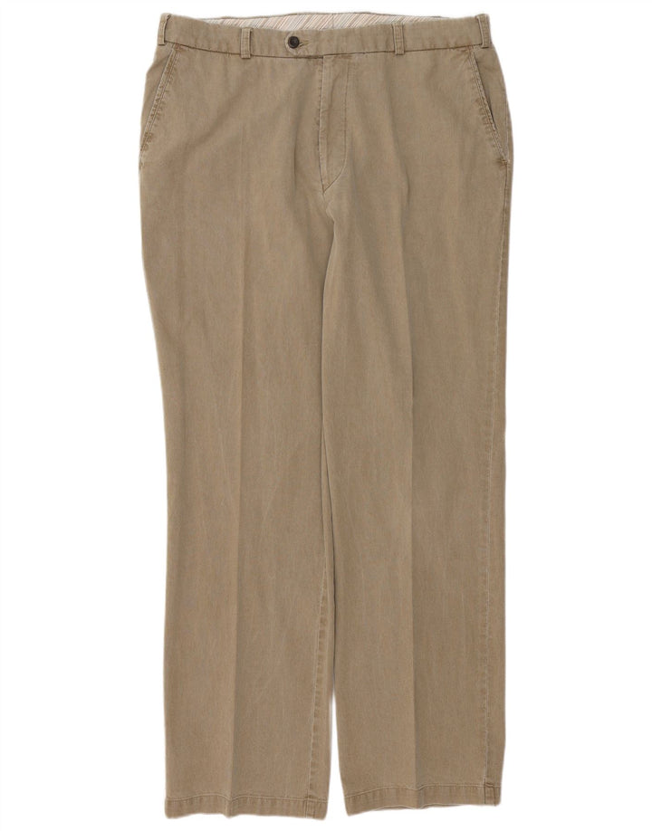 Pantaloni dritti da uomo in velluto a coste DOUGLAS W38 L31 in cotone beige