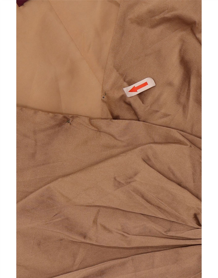 Abito tubino da donna Debut senza maniche con volant sul davanti UK 18 XL Poliestere marrone