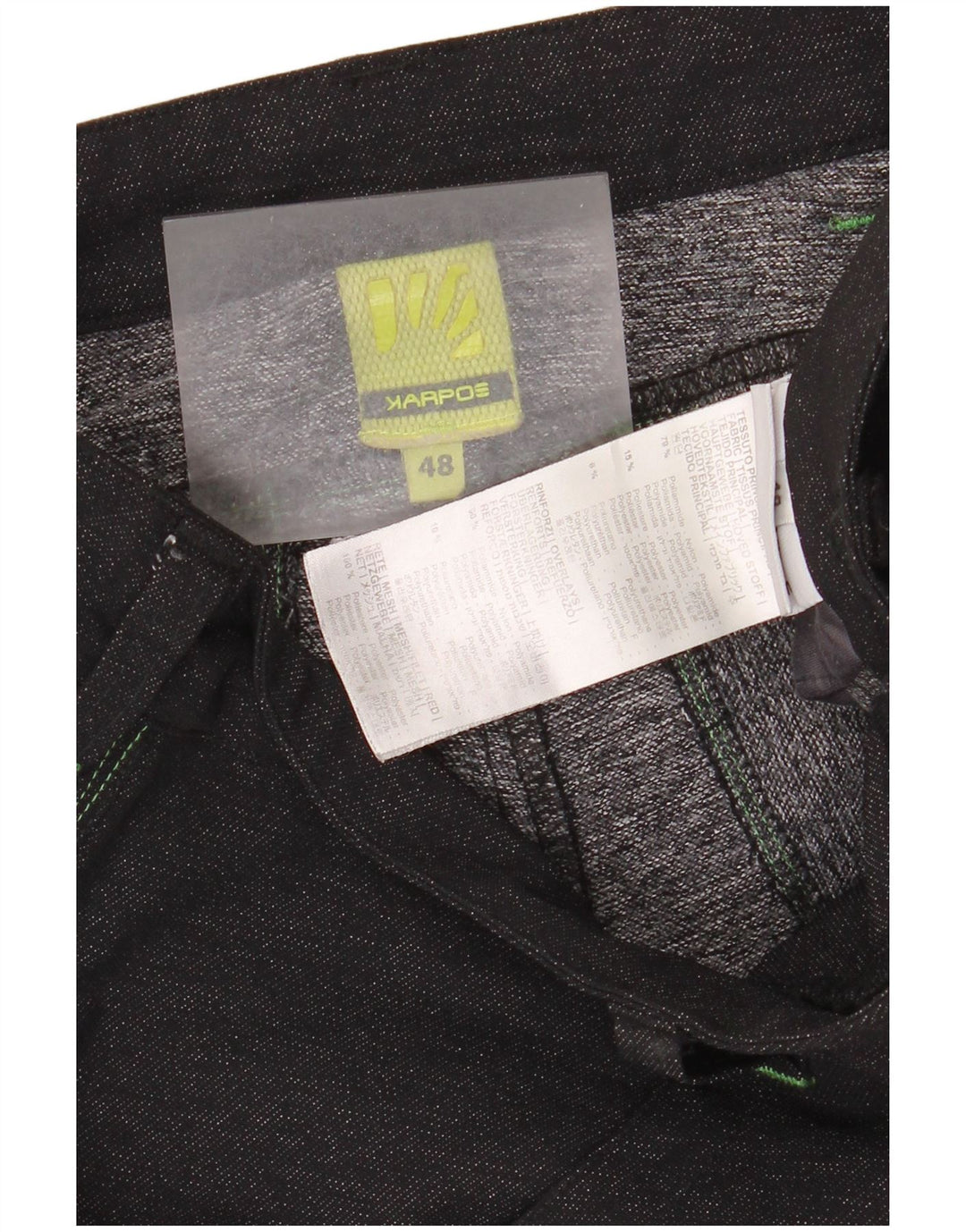 Pantaloni casual dritti da donna vintage IT 48 XL W32 L34 Nero Poliammide