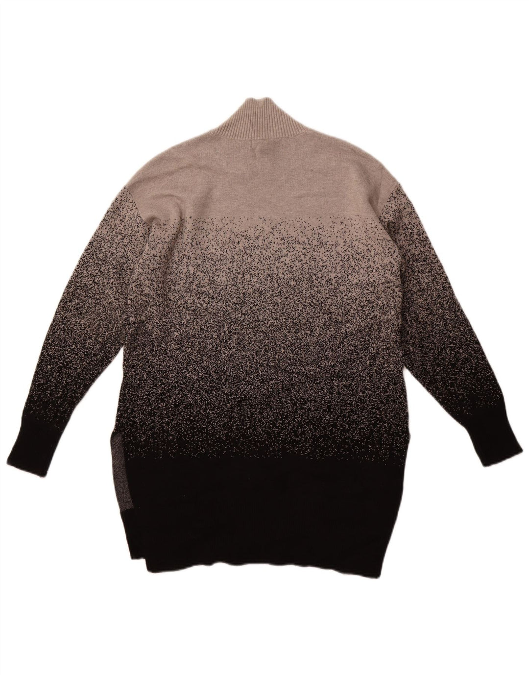 Maglione maglione a collo alto da donna Marks & Spencer UK 10 piccolo grigio chiazzato